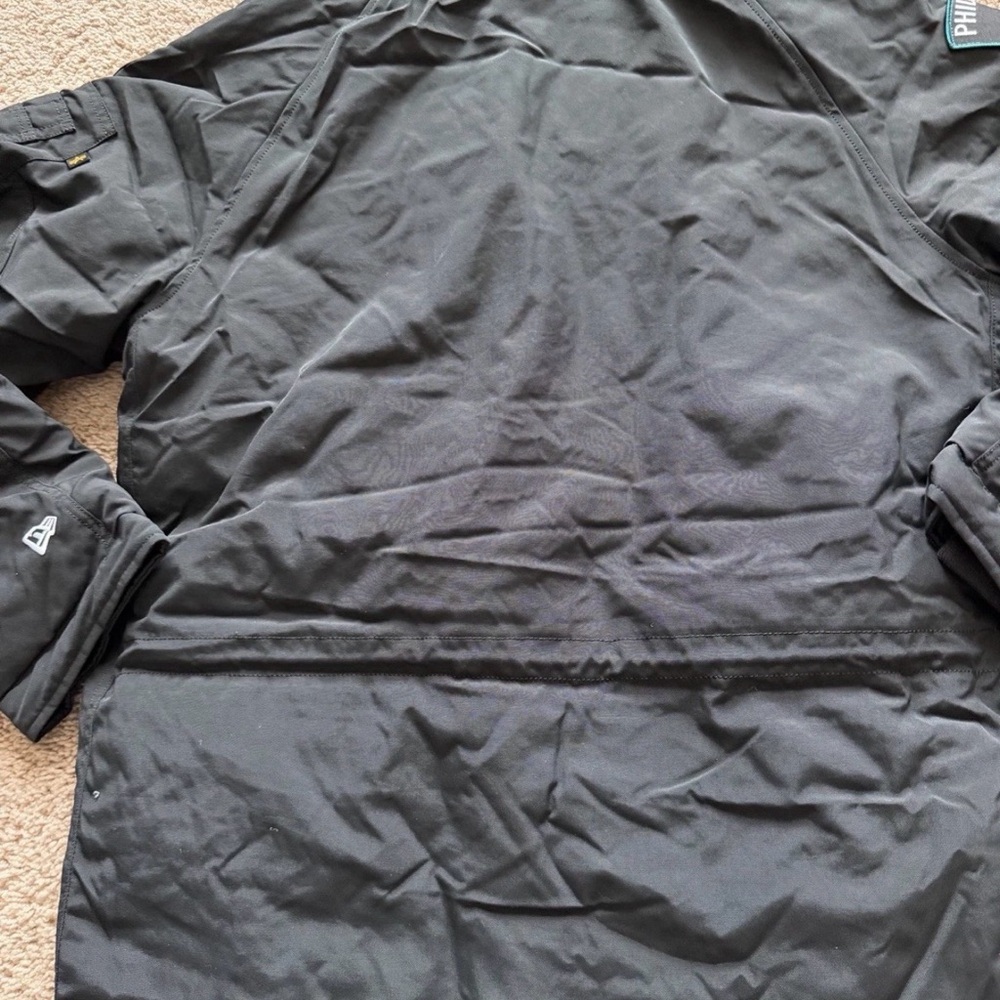 New Era x Alpha Industries Philadelphia Eagles Parka Mens Black Coat Sz xl - Picture 4 of 4